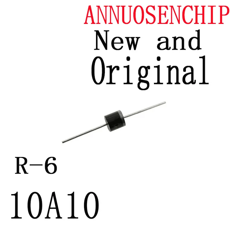 

Free Shipping 200PCS New and Original 10.0 AMP SILICON RECTIFIERS Rectifier Diode 10A 1000V R-6 10.0 10A10