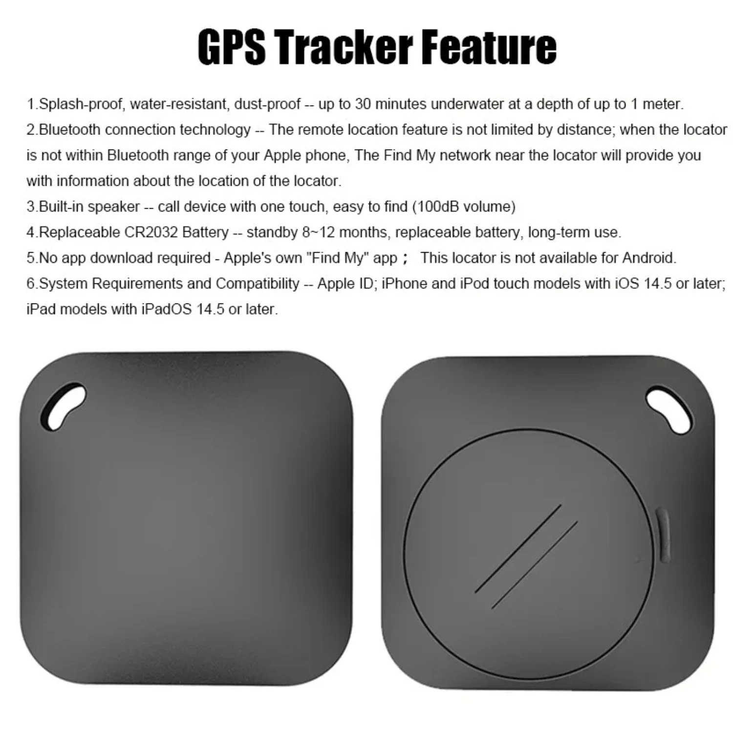 Умный Bluetooth GPS-трекер работает с возможностью поиска моего приложения ITag