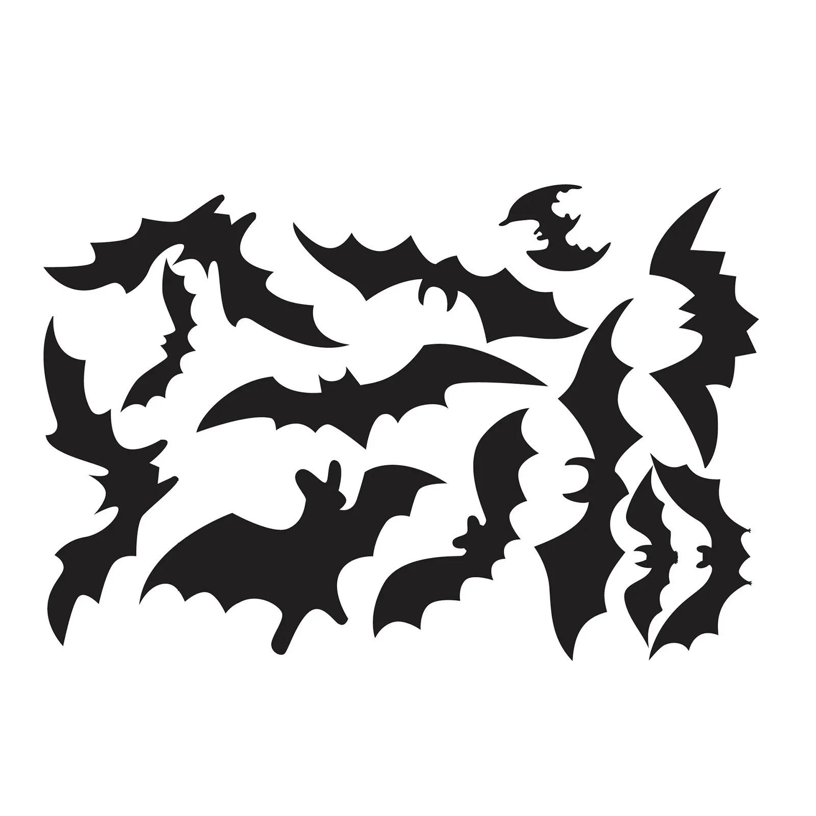 

Двусторонняя наклейка на стену с принтом летучая мышь, наклейка на окно, наклейка для оформления интерьера, украшение для Хэллоуина