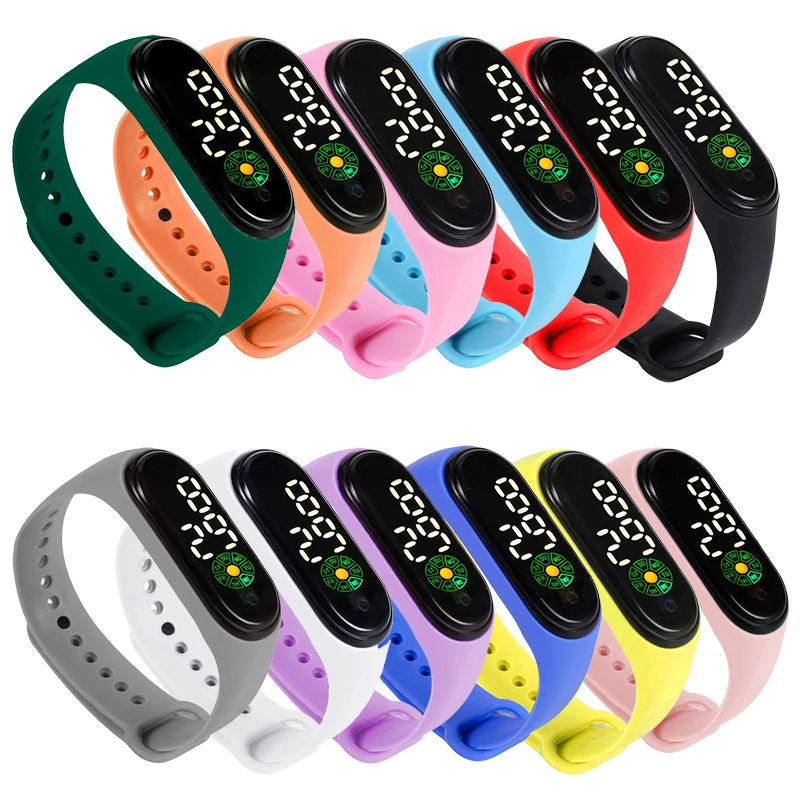 

Модные спортивные часы для женщин и мужчин, 10 шт./партия, водонепроницаемые светодиодные цифровые часы, сверхлегкие наручные часы с силиконовым ремешком для подростков, мальчиков и девочек