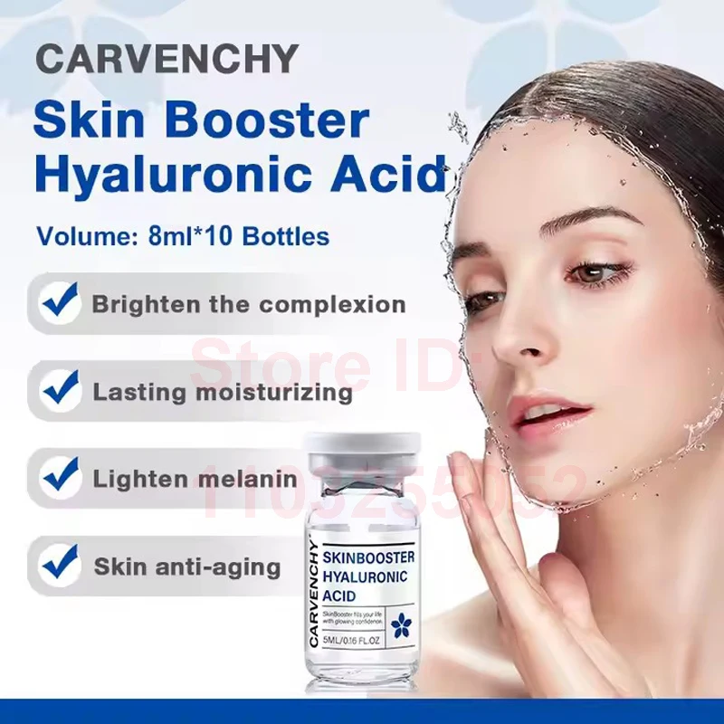Фото Набор из 5 флаконов Hyaluronic Acid SkinBooster с PDRN, ниацинамидом и глутатионом для увлажнения и ухода за кожей, подходит для салонов красоты №3