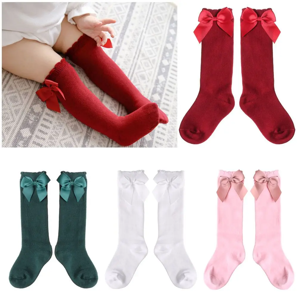 

Baby Clothing Autumn Winter Children Big Bow Cotton Baby Toddlers Socks Floor Socks High Long Sock