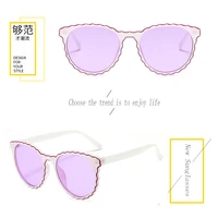 2022 new sunglasses womens round wave frame irregular ocean piece full frame fashion sunglasses jelly color