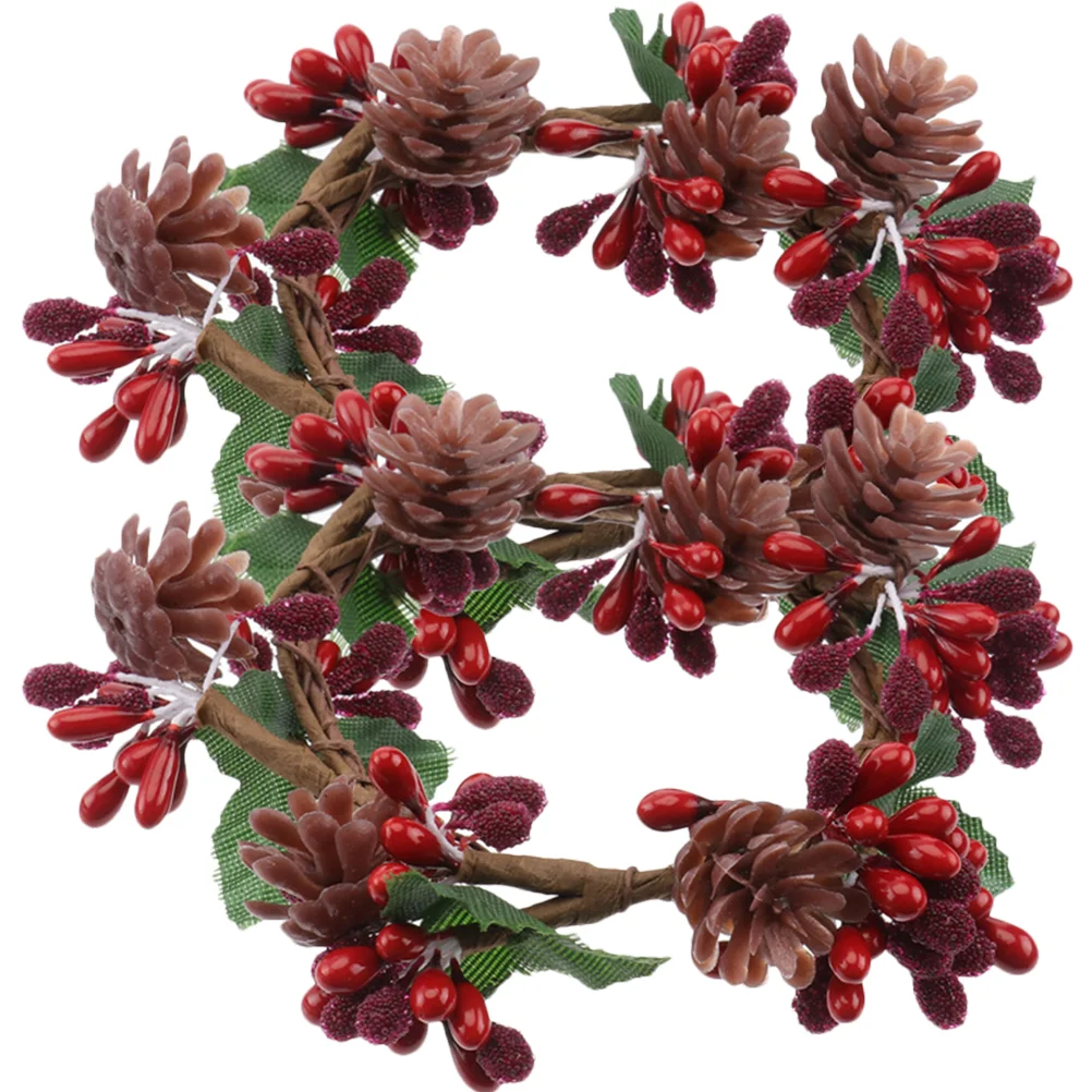 

2Pcs Christmas Garland Simulation Colored Berry Garland Xmas Wreath