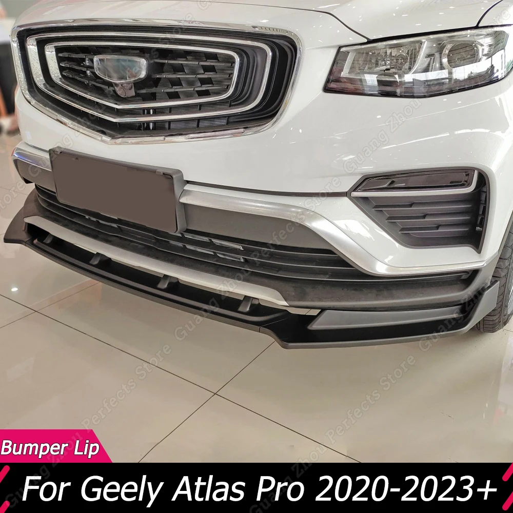

Блеск Черный ABS автомобильный передний бампер, разветвитель для губ, спойлер, диффузор, Защитные комплекты для телефона Geely Atlas Pro 2020 2021 2022 +