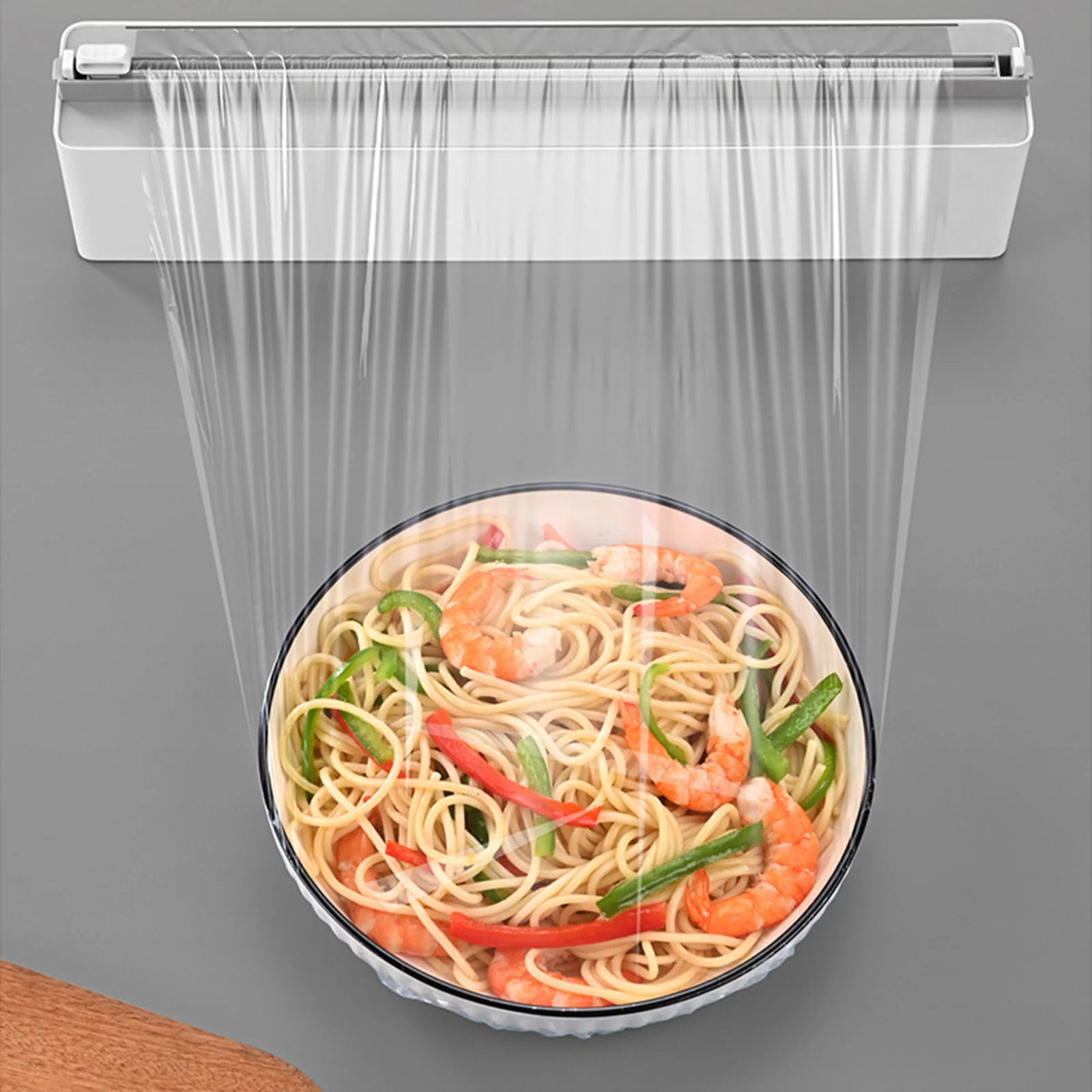 Wrap Dispenser Food Wrap Cutter 35.5*5.8*5.8cm ABS+Aluminum Food Plastic Wrap Dispenser Wide Range Of Uses With Cutter