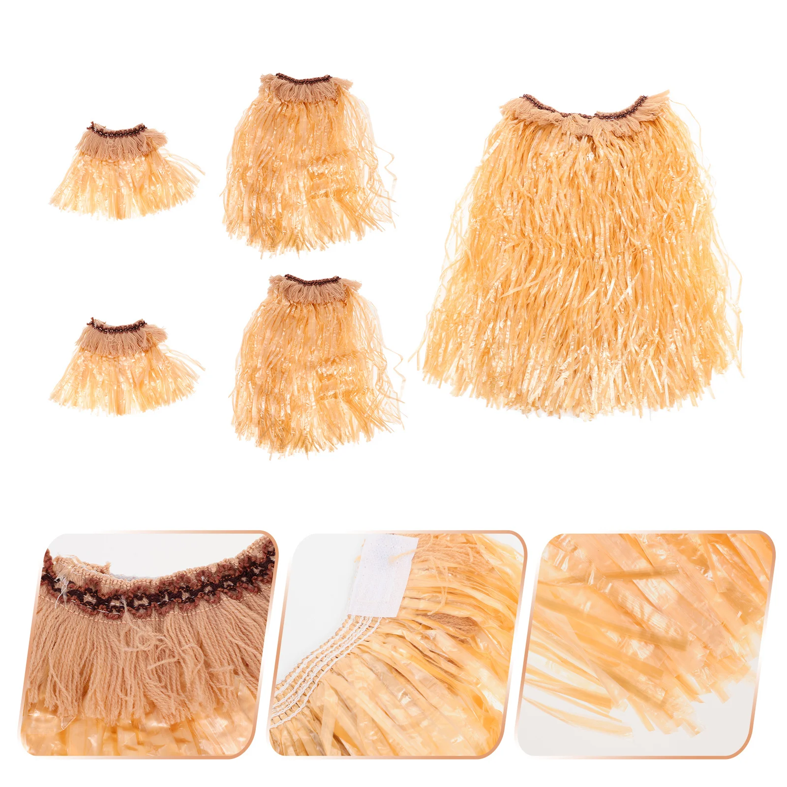 

Grass Skirt Hawaiian Luau Skirts Party Hulacostume Tropicaldance Table Hawaii Leis Decorations Dancer Accessories Adult Outfit