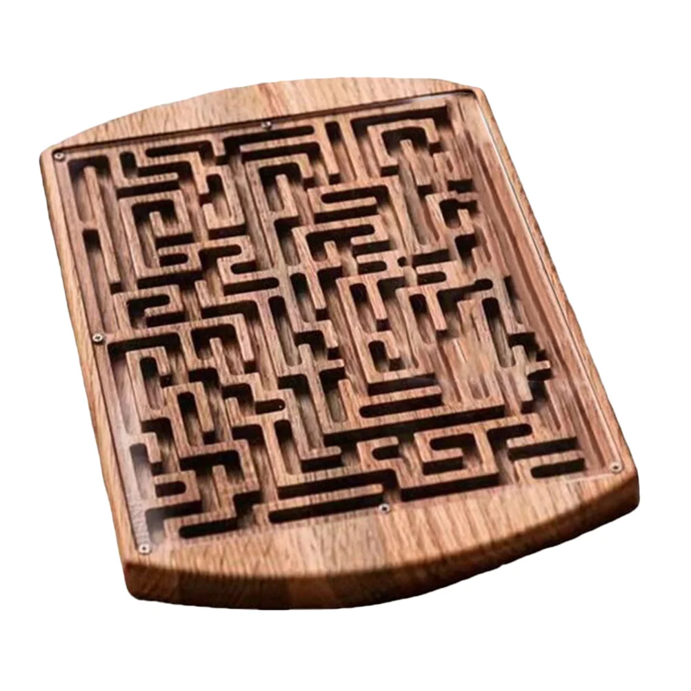 

Coaster Ball Maze Child Beads Kids Wooden Matching Letter Game Pine Early Educational Toy