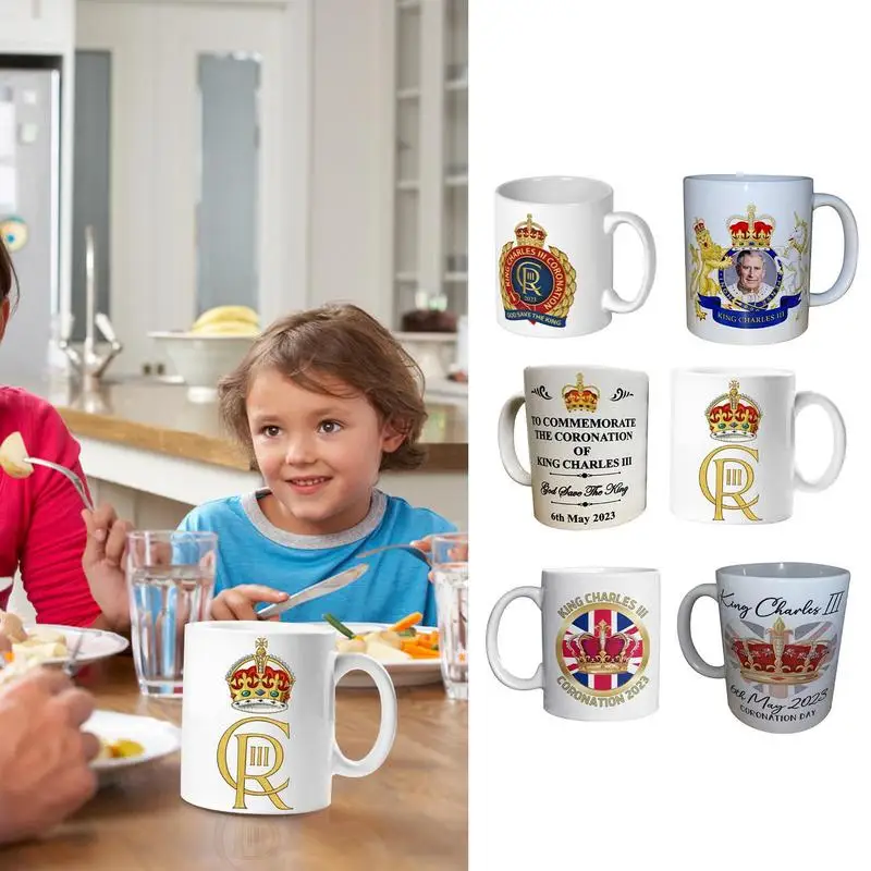 

350ml King Mug Ceramic Coffee Mugs Inspirational Coffee Cup Celebrate Great Britain King 2023 Charles III Coronation Mug