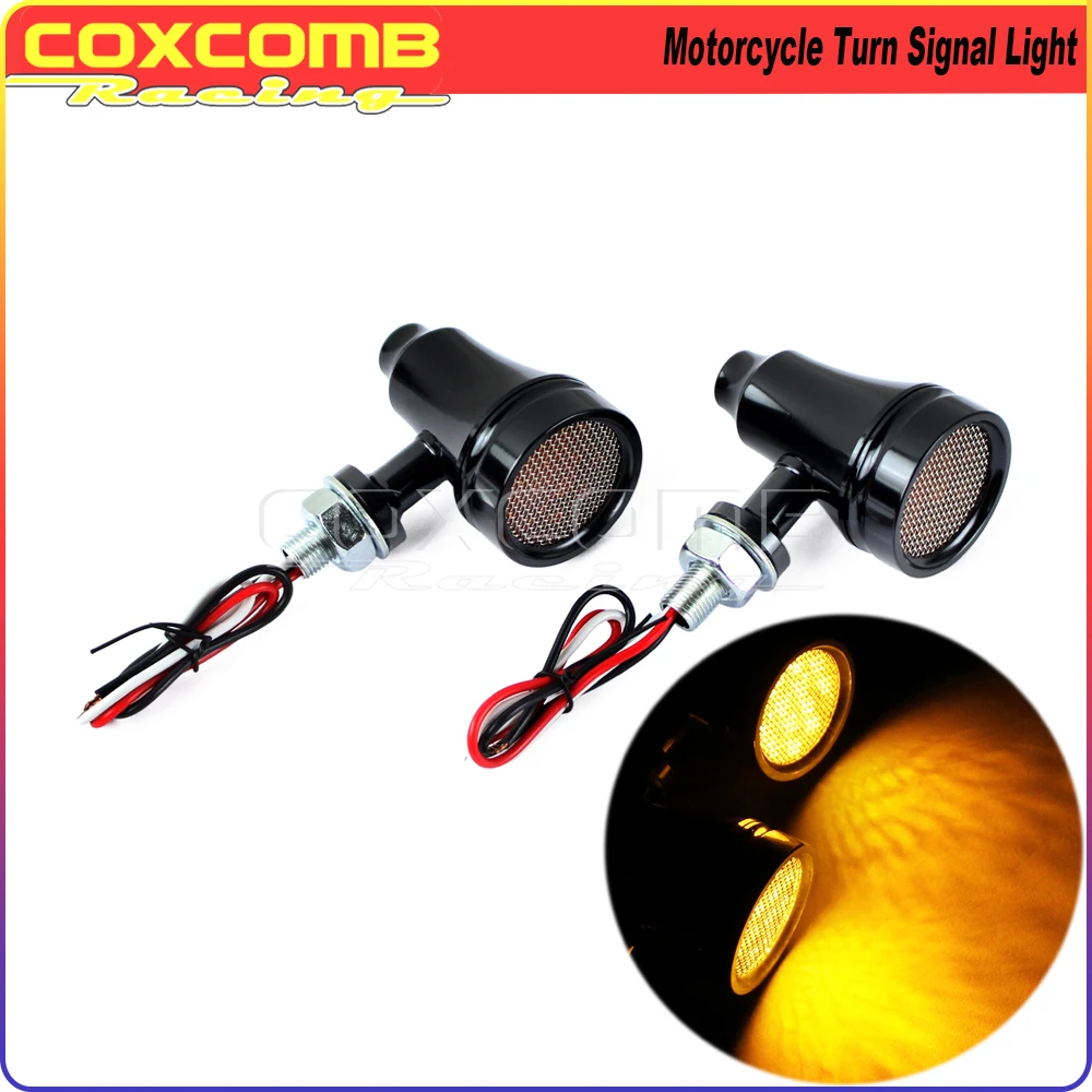 

Мотоциклетсветильник Ретро латунный светодиодный указатель поворота световой индикатор сетчатый указатель поворота для Harley Cafe Racer Sportster пользовательский поплавок