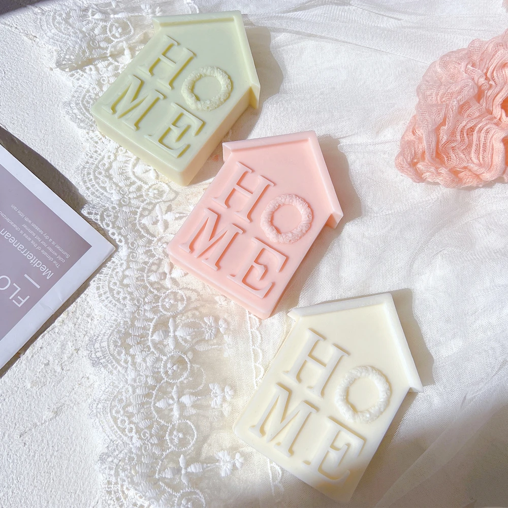 

Christmas Home Letter Candle Molds House Shape Silicone Mold Dinner Wax Silicone Candle Mould Christmas Home Decor