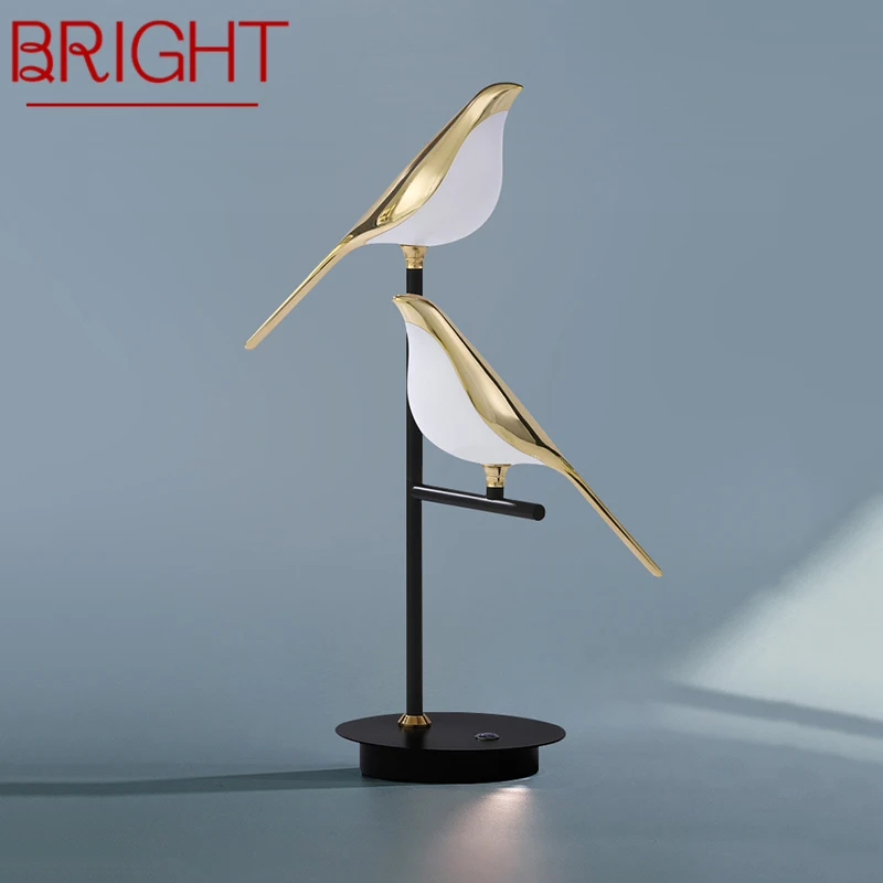 

BRIGHT Nordic Postmodern Table Lamp LED Creative Design Bird Decorative For Home Desk Living Room Bedroom Lights