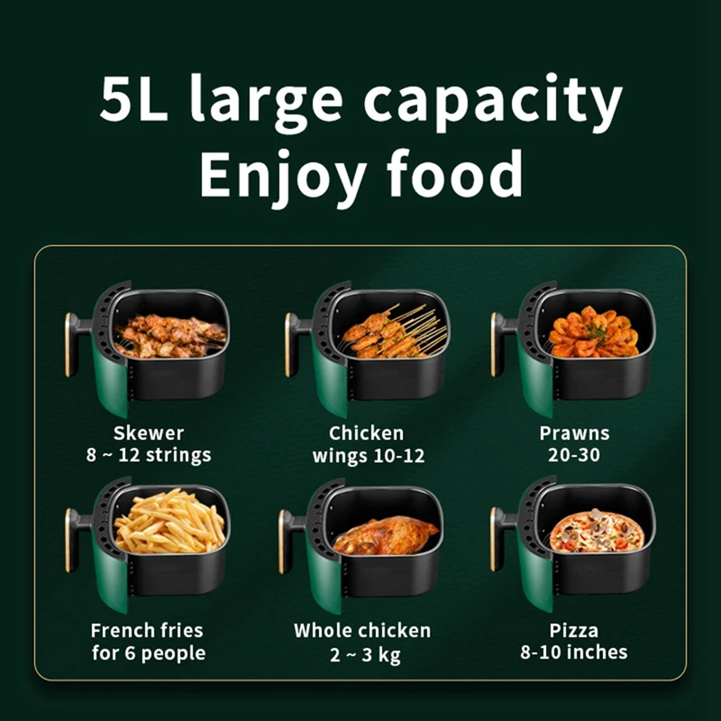 Цельная фритюрница бытовая многофункциональная со светодиодным сенсорным