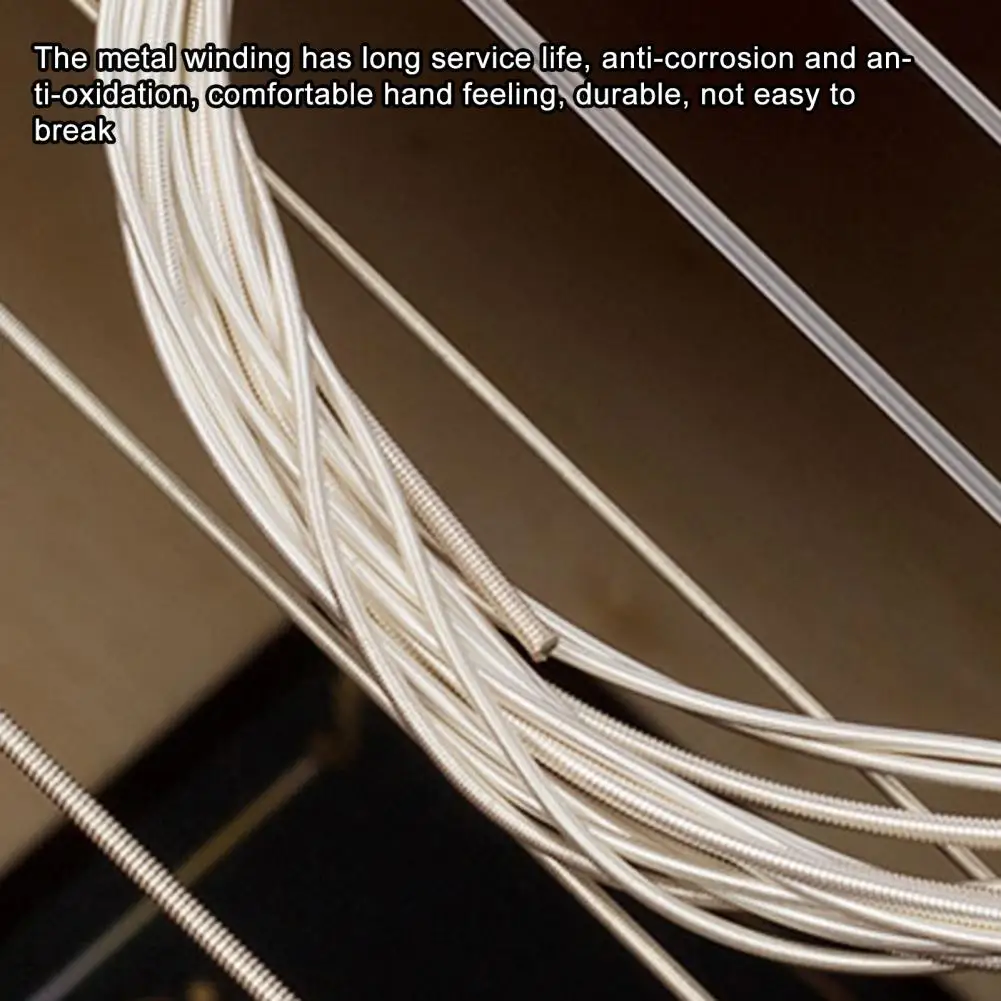 

6Pcs Guitar Strings Useful Guitar Refit Anti-oxidation for Bandsman Nylon Guitar Strings Classical Guitar Strings