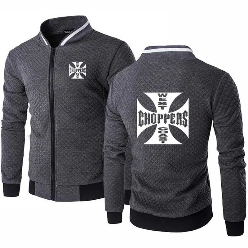

New Spring Autumn Jacket Men Anime Mustang West Coast Choppers Sweatshirt High Quality Cotton Men's Baseball Jacket Sweatshirts