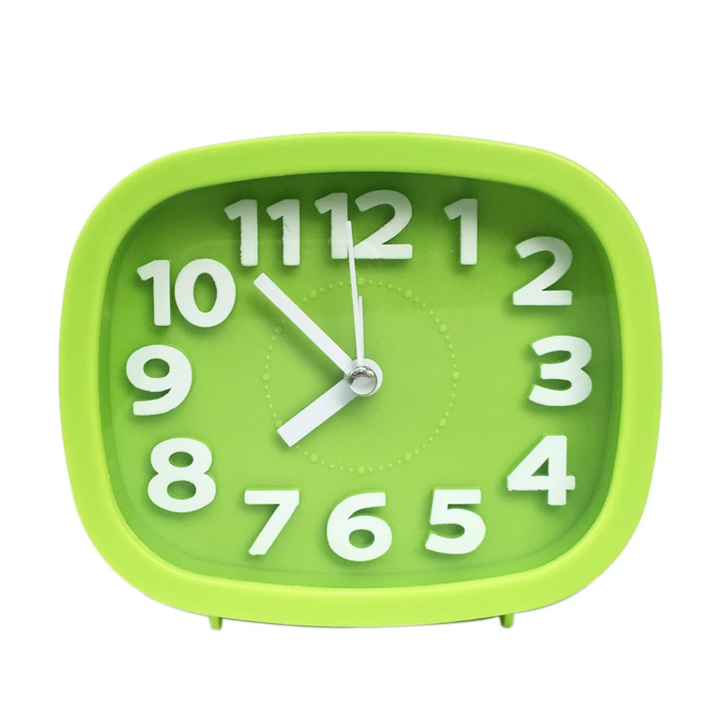 Tools Bedside Solid Color Square Tabletop Analog Clocks Time