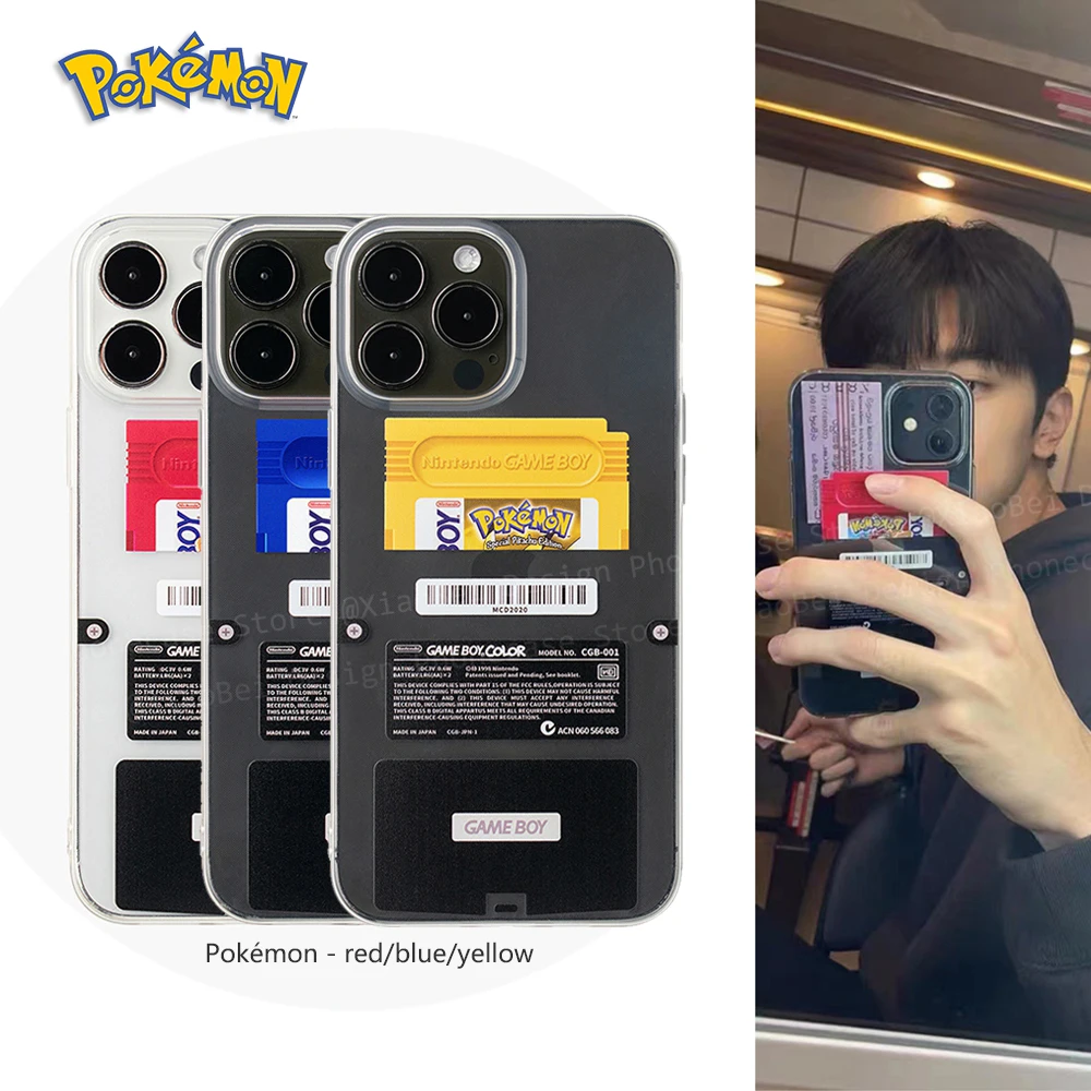 

Bandai Pokemon Commemorative Edition Clear Phone Case for IPhone 13 12 Mini 11 Pro Max Xs 8 7 Plus X Xr Boys Transparent Funda