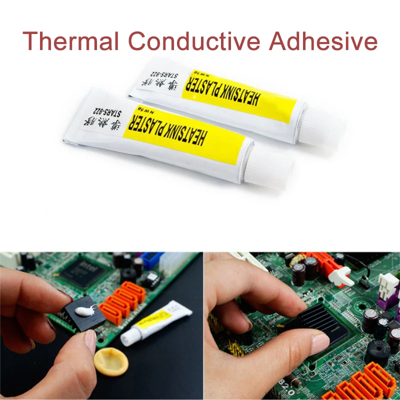 

2/4/5PCS 1/5g Thermal Conductive Heatsink Viscous Adhesive Glue Compound Glue CPU LED IC Plaster Thermal Conductive Adhesive
