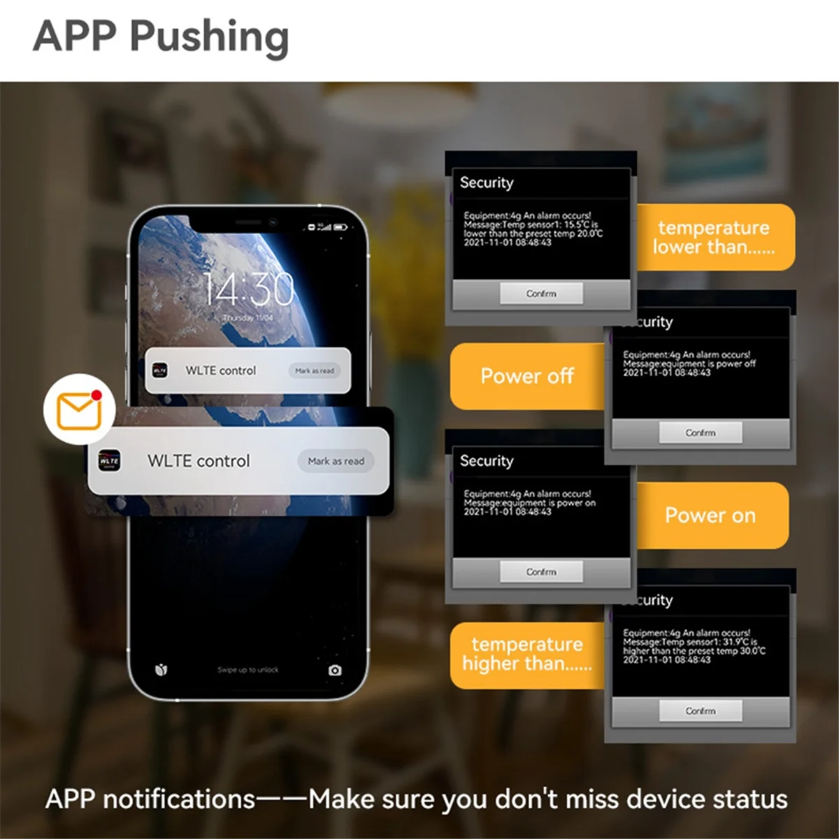 SMS GSM 4G LTE 8-канальный релейный переключатель включения/выключения для управления