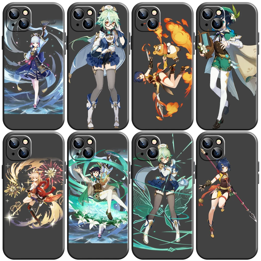 

Genshin Impact Project Game Phone Case For iPhone 11 13 12 Pro Max 12 13 Mini X XS XR MAX SE 6 7 8 Plus Soft Carcasa Funda