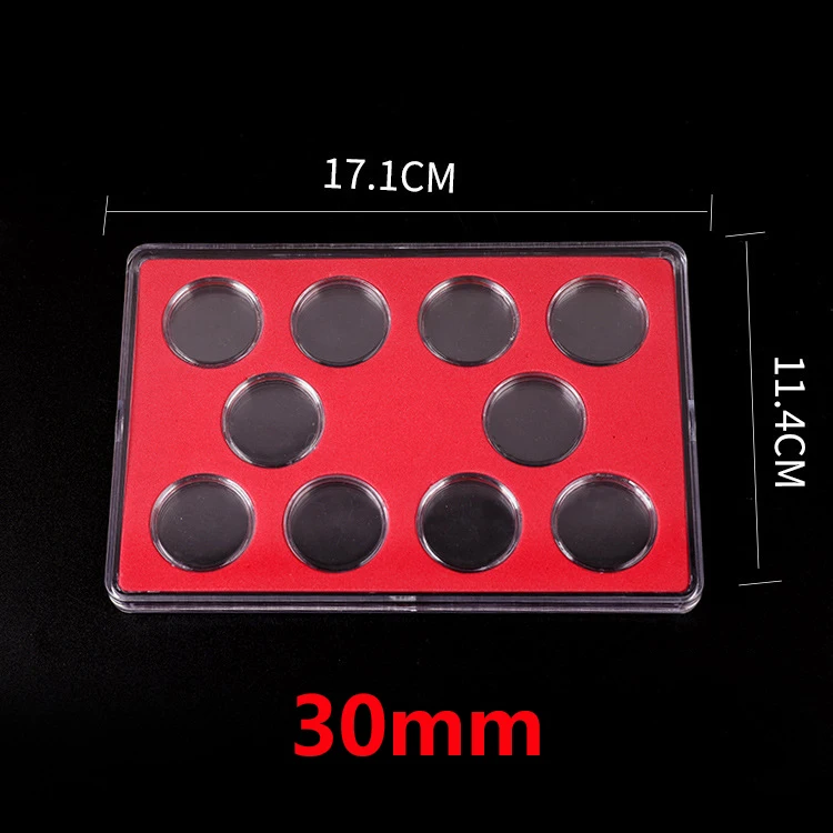 

Прозрачный пластиковый бокс для хранения монет 30 шт