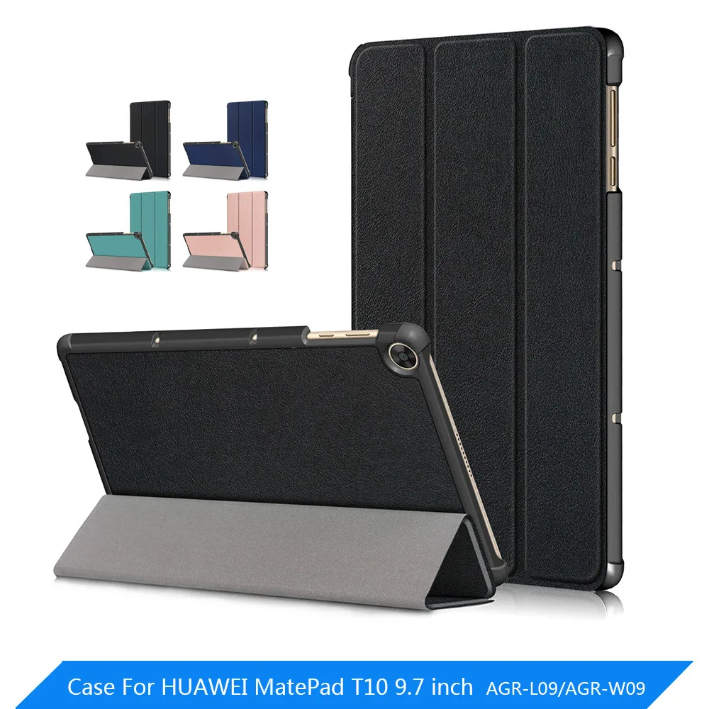 

Чехол для Huawei Matepad T10, 9,7 дюйма, чехол для планшетов, Ультратонкий чехол из искусственной кожи с магнитной подставкой