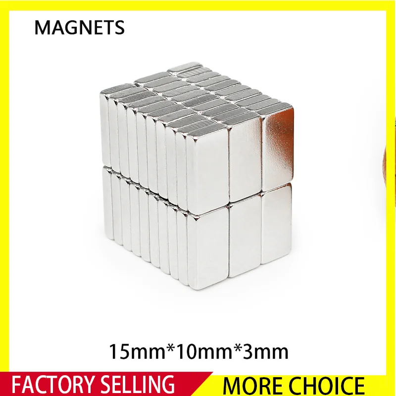 

5~200PCS 15x10x3mm Strong Block Magnet N35 Quadrate Permanent Magnet 15mm x 10mm x 3mm Neodymium Magnets Sheet 15*10*3mm