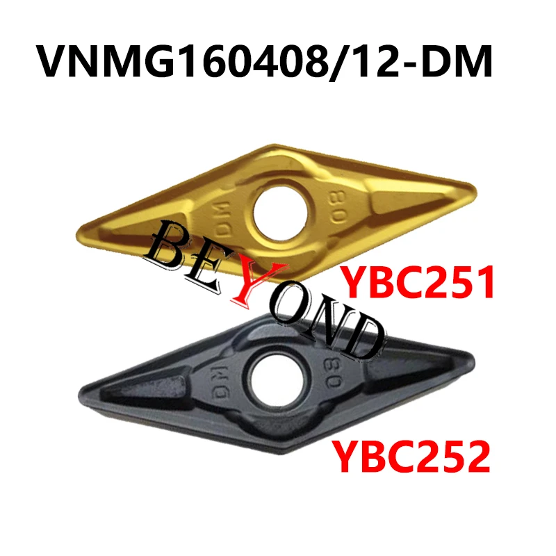 VNMG160408-DM YBC251 VNMG160412-DM YBC252 100% оригинальные карбидные вставки VNMG 1604048 160412 обработка