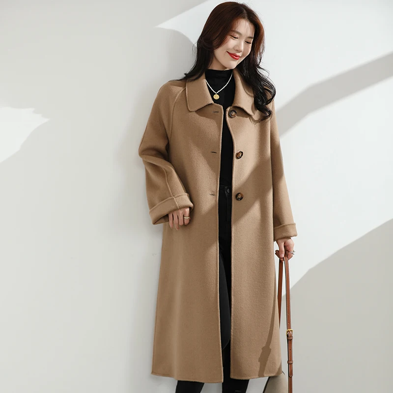 Новое двухстороннее длинное пальто