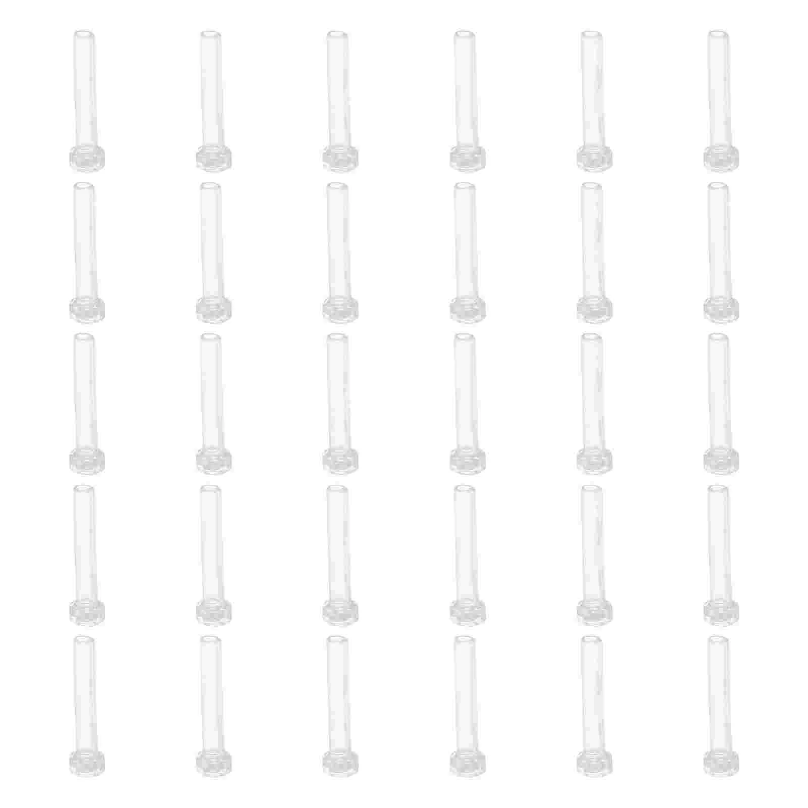 

30 Pcs Auricular Cannula Ear Jewelry Accessories Earrings Needle Cover Plastic Studs Female Clear Ornaments