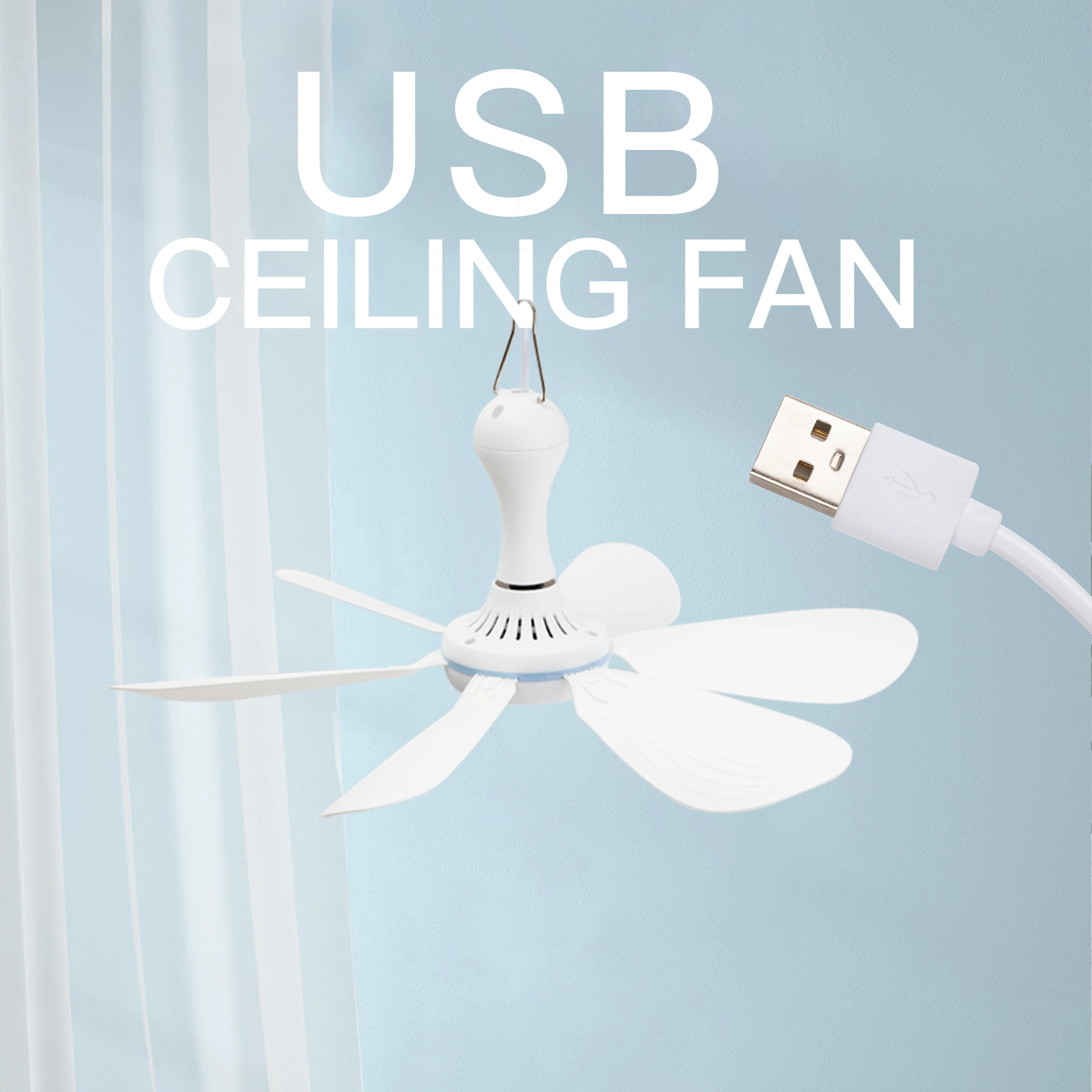 

Потолочный вентилятор HOMEFISH 6-листовой USB