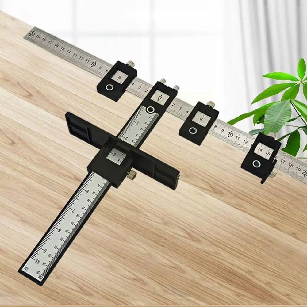 

Adjustable Punch Drilling Positioner Woodworking Drill Guide Handle Template Jig Punch Locator Drill Locator Knob Tool Punc I9x2