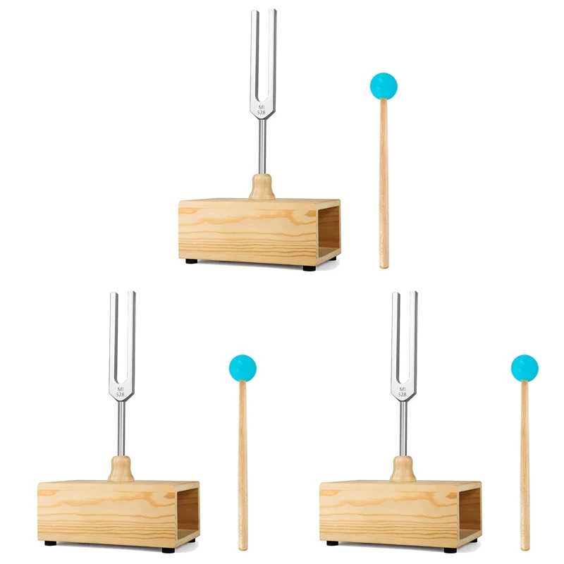 3x528 Гц регулируемая вилка для звуковой терапии йоги медитации и релаксации