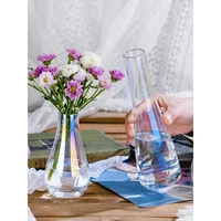 nordic minimalist style electroplating glass vase hydroponic vase flower arrangement living room desktop mini vase ornament desk