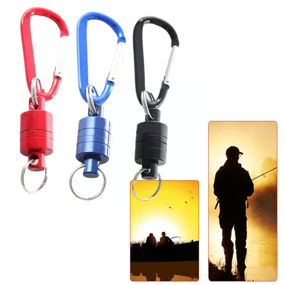 

Magnetic Carabiner Portable Magnet Double Buckle Outdoor Buckle Fishing Keychain Lock Clip Camping Hook Carabiner Snap Tool X8F4