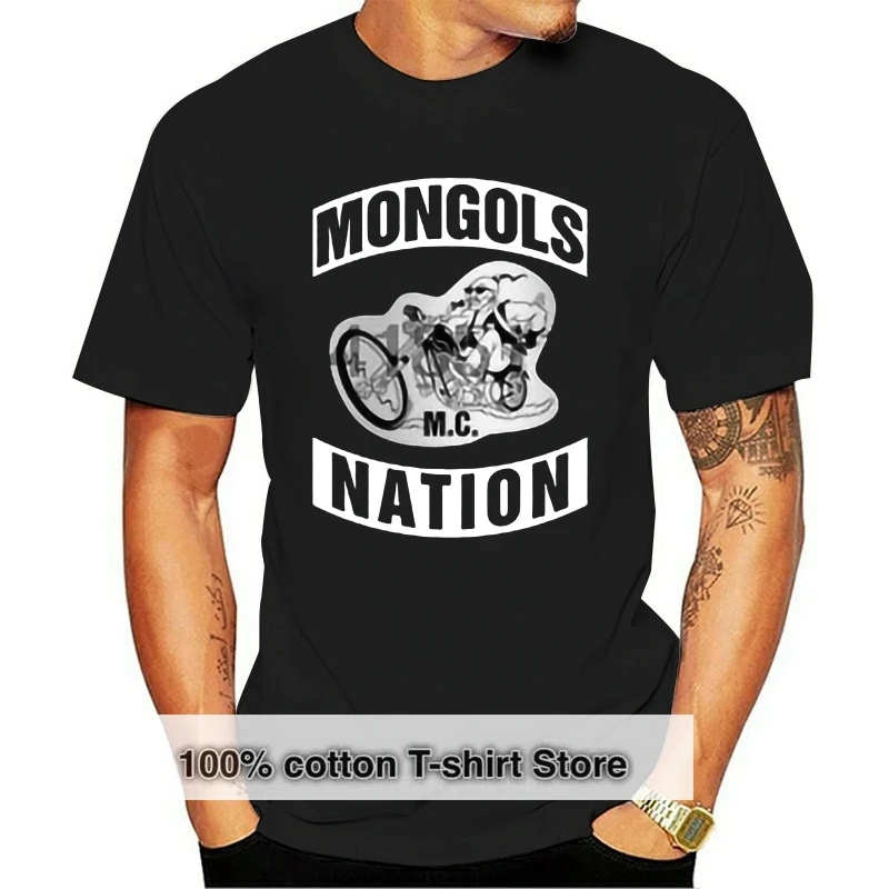 

Новые MONGOL MC NATION США MOTORCLYCLE клуб, черные футболки, футболки