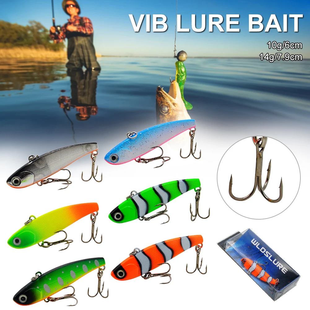 

New 1PCS Vibration Floating Fishing Lure 6cm/10g 7.9cm/14g Sinking VIB Lure Artificial Hard Bait Fishing Tackles High quality
