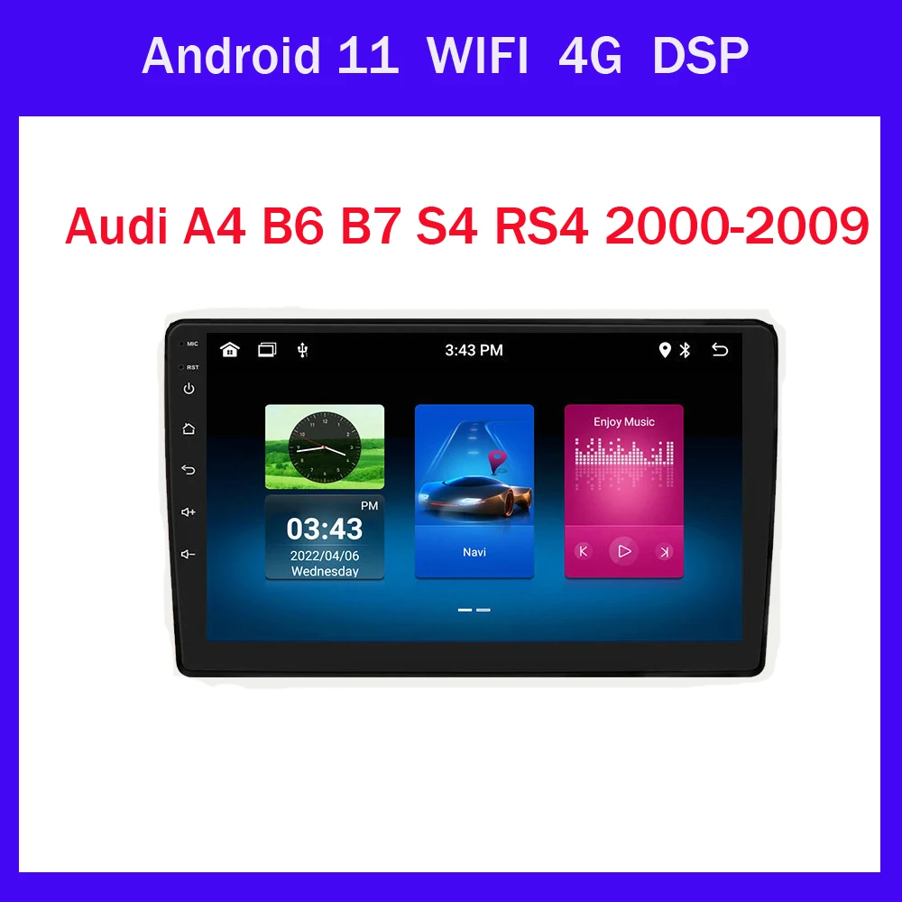 

Автомагнитола 2DIN, Android 10, мультимедийный видеоплеер, навигация для Audi A4 B6 B7 S4 RS4 SEAT Exeo 2008-2012 GPS RDS 4G Lte