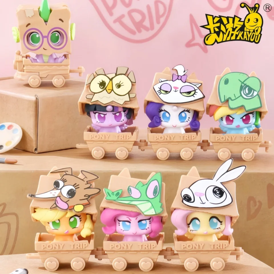 Фото KAYOU Оригинальная коллекционная мини-фигурка My Little Pony Серия 2 в маске, аниме-статуэтка 3D, сюрприз-бокс для коллекционирования №1