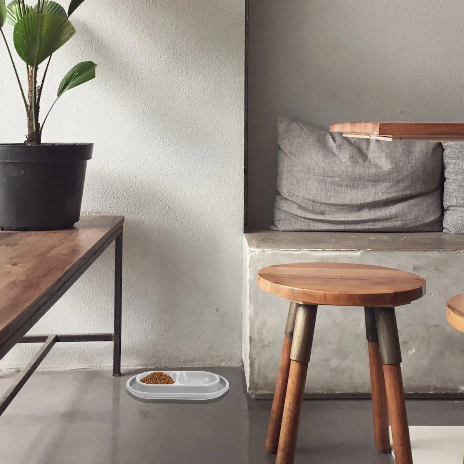 Миски для кошек с защитой от мусора домашних животных и блюда бродяга синие