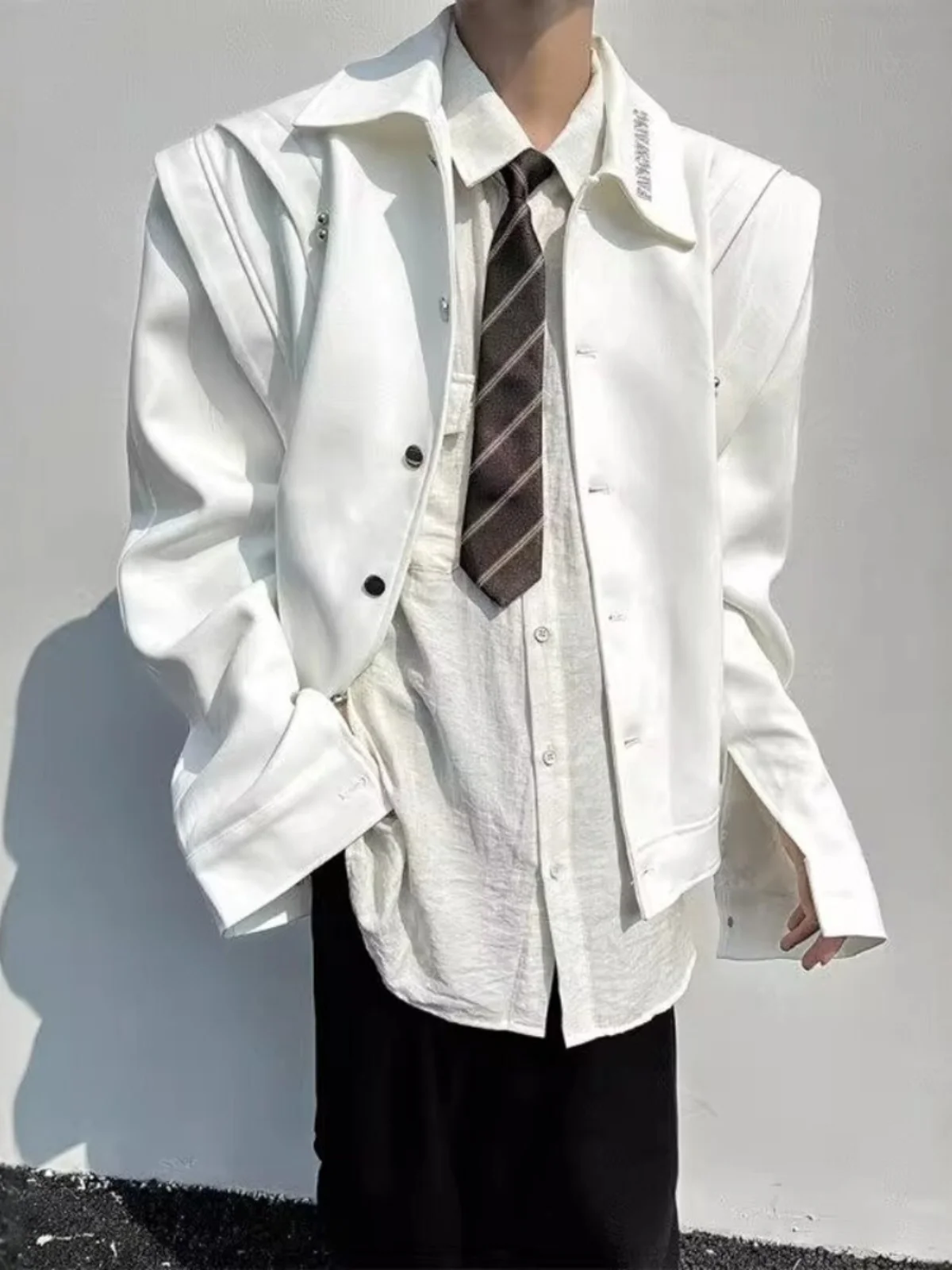 Cleanfit Деконструированная куртка с воротником-стойкой и подплечниками мужская