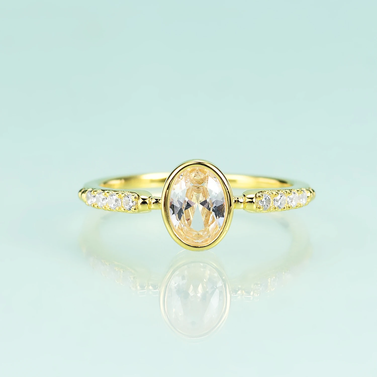 

GOLUCA 14K желтое золото для женщин кольца 925 пробы серебряные стандартные кольца помолвка обручальное кольцо