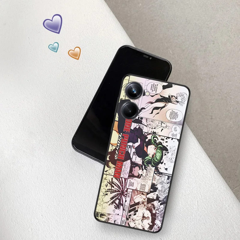 Черный матовый чехол для телефона Motorola Moto Edge 30 40 20 Pro G200 One Fusion Punch Man аниме Pixel 8a 7a 6a 7