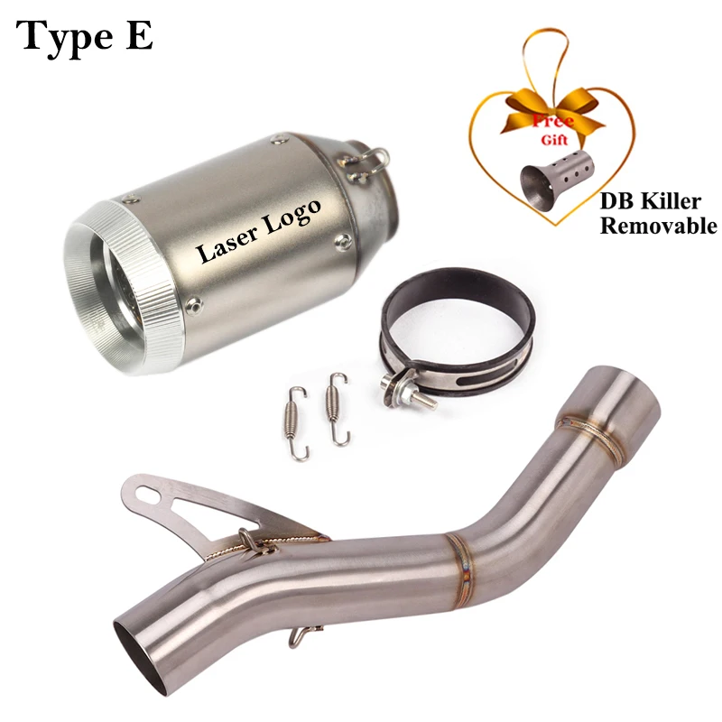 

Для DUCATI Monster 821, 1200, 2014, 2015, 2016, модификация выхлопной трубы для мотогонок, среднее звено, глушитель трубы, система убийцы дБ