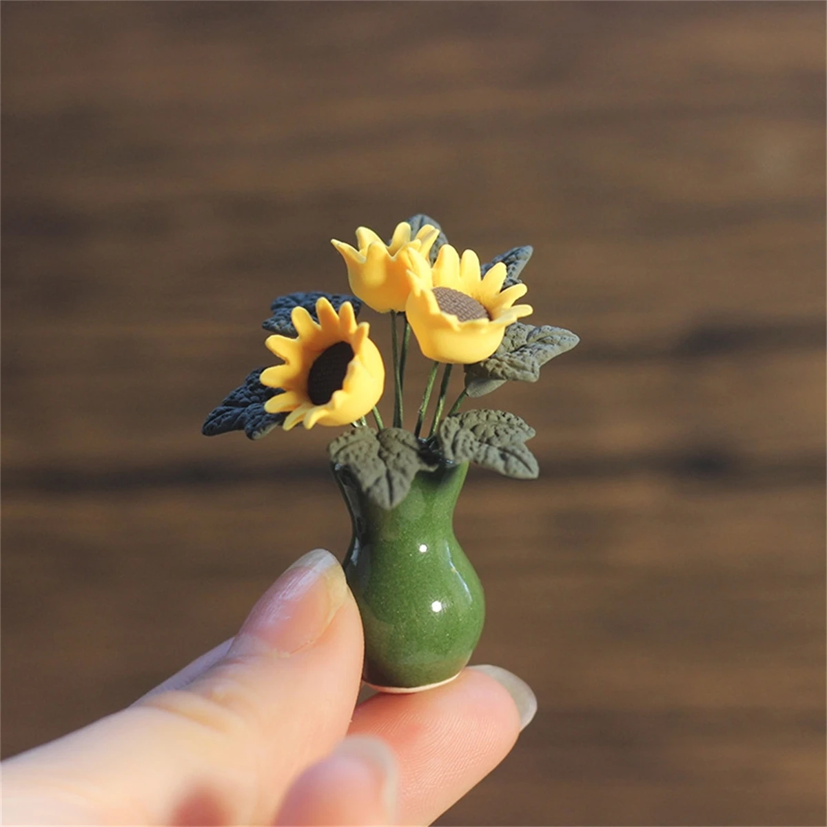 

1:12 Scale Dollhouse Miniature Clay Sunflower Plants Flowers Garden Accessories