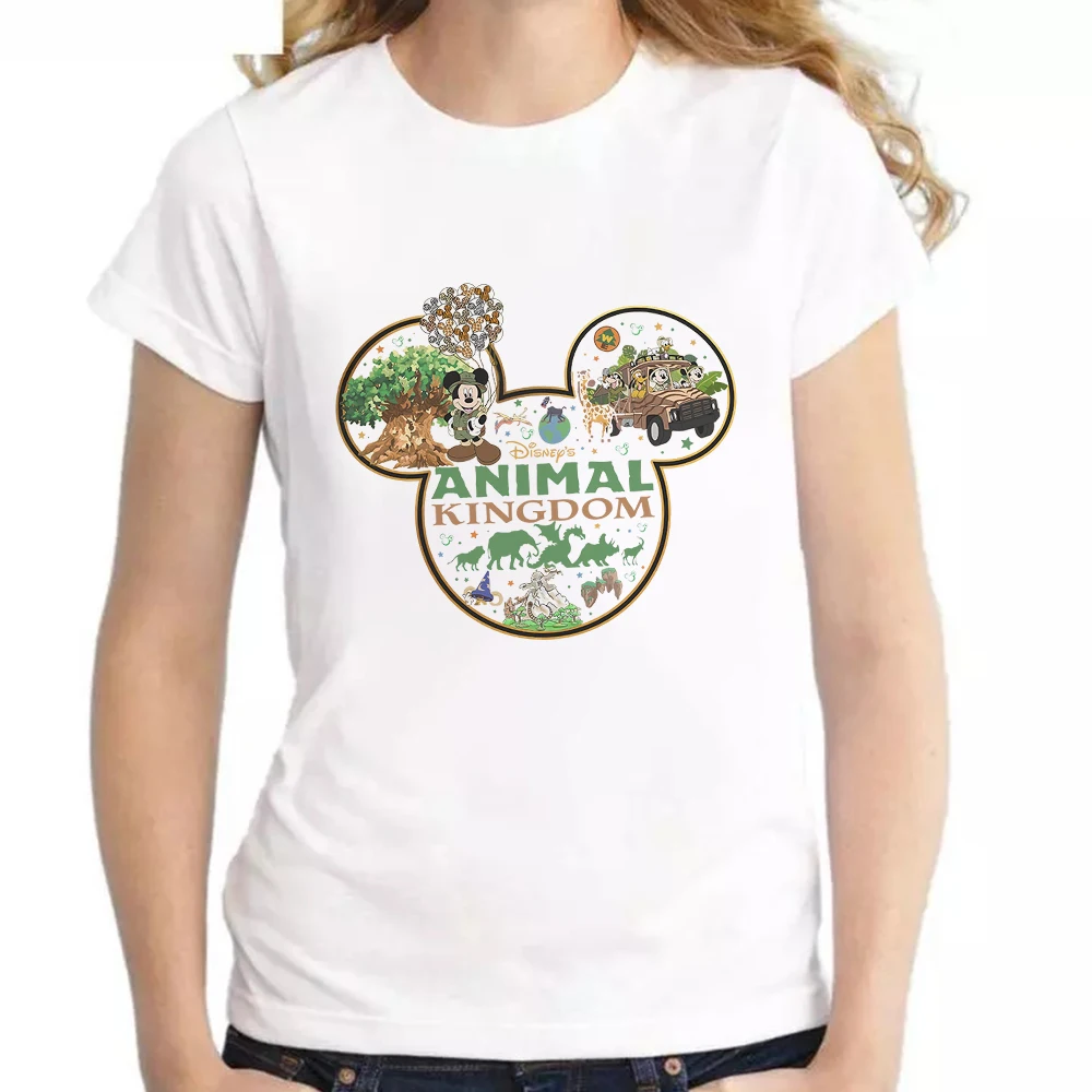 

Disney Animal Kingdom Mother Girl Matching Clothes Mickey Squad Print Aesthetic Women's T-shirts Fashion Trend Vacation T Shirt
