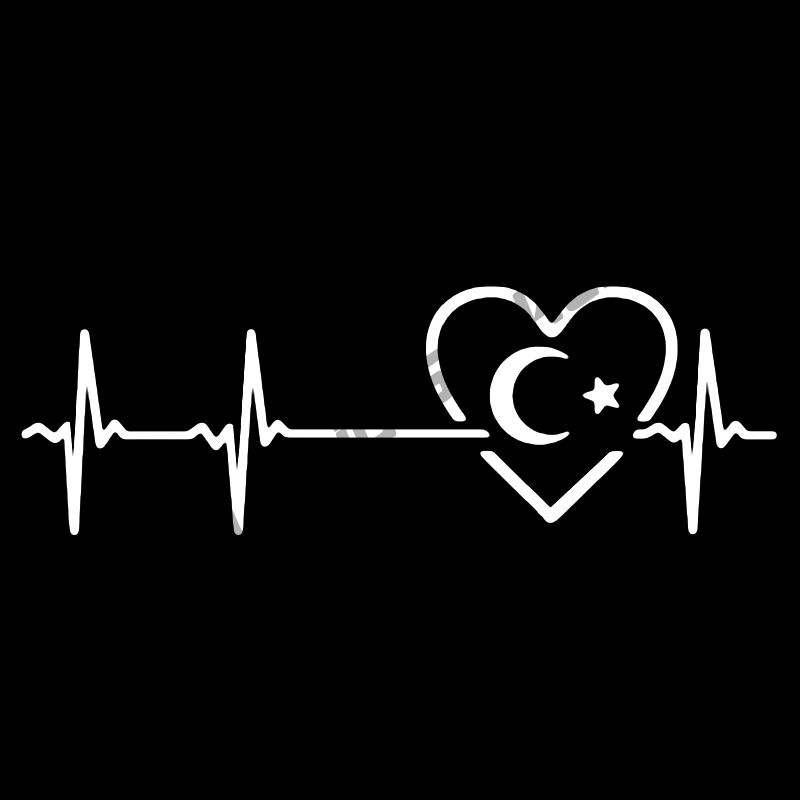 

Personality Heartbeat Car Sticker Waterproof Sunscreen Auto Decors on， Car Body， Laptop， Bumper 13cm*5cm