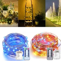 fairy lights battery operated led string lights remote control timer twinkle string lights 8 modes 5m 10m firefly lights