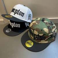 mens hats spring and summer wide brimmed letters camouflage hip hop hats youth trendy handsome flat brimmed baseball caps