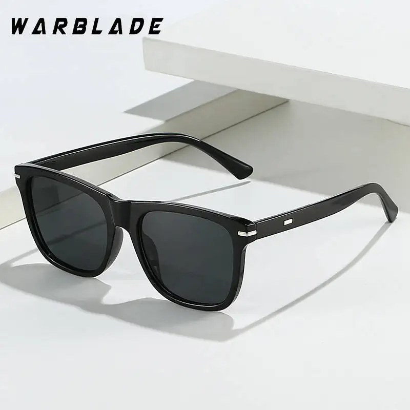 Квадратные солнцезащитные очки с заклепками для мужчин и женщин винтажные